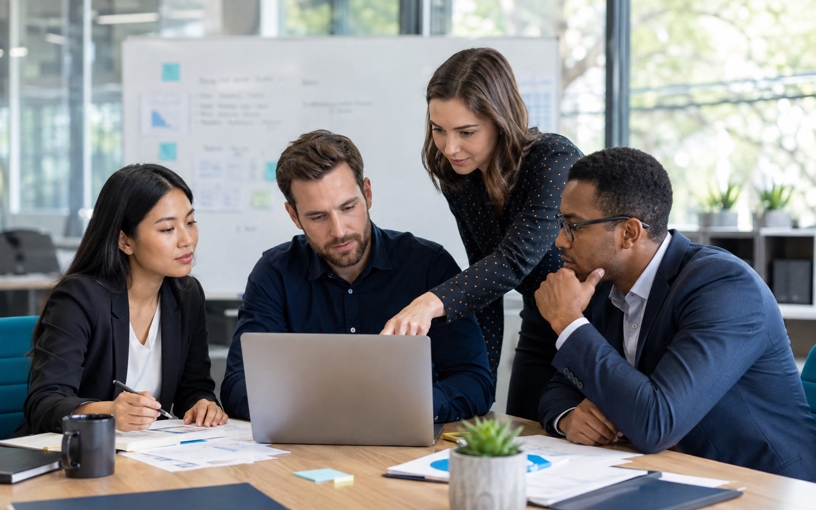 Growing business team planning flexible remote operations support